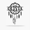 Dream Catcher Monogram, Cut Metal Sign