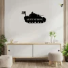 Us Army Tank Metal Sign With Colorful Led Light, Us Military Metal Wall Art, Us Marines, Army Veterans Gift