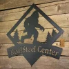 Bigfoot Crossing Monogram, Cut Metal Sign, Metal Wall Art, Metal House Sign