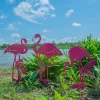 Garden Art - Flamingo 3 Pack, Cut Metal Sign, Metal Wall Art, Metal House Sign