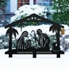 Garden Art - Nativity Scene, Cut Metal Sign, Metal Wall Art, Metal House Sign