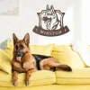 German Shepherd Monogram, Cut Metal Sign, Metal Wall Art, Metal House Sign