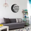 Love You To The Moon Wall Art - 2nd Ed, Cut Metal Sign, Metal Wall Art, Metal House Sign