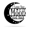 Love You To The Moon Wall Art - 2nd Ed, Cut Metal Sign, Metal Wall Art, Metal House Sign