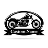 Motorcycle Monogram, Cut Metal Sign, Metal Wall Art, Metal House Sign