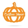 Pumpkin Monogram, Cut Metal Sign, Metal Wall Art, Metal House Sign