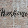 Riverhouse Sign, Metal Sign Wall Decor, Metal Sign Outdoor, Indoor