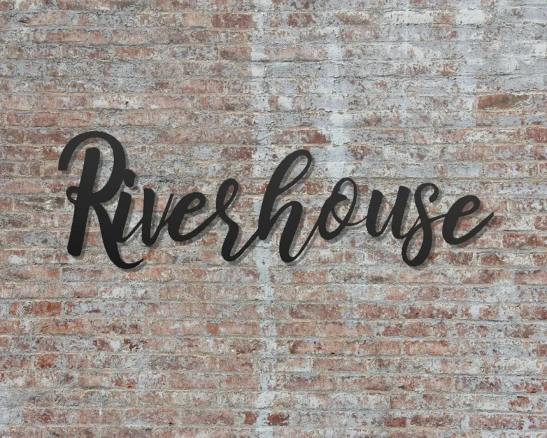 Riverhouse Sign, Metal Sign Wall Decor, Metal Sign Outdoor, Indoor