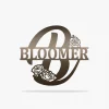 Rose Monogram, Cut Metal Sign
