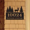 Rustic Address Sign, Cut Metal Sign, Metal Wall Art, Metal House Sign