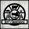 Custom Name Smokehouse Metal Sign Wall Decor, Metal Sign Outdoor