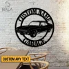 1972 Classic Sedan Silhouette Custom Name Wall Art, Man Cave Wall Hanging Decor, Personalized Metal Sign For Father's Day