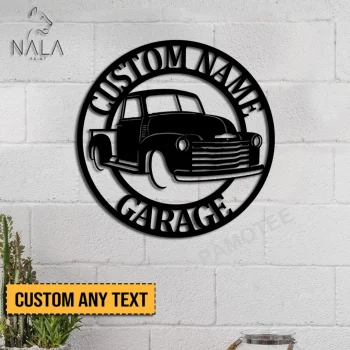 3100 Classic Pickup Truck Silhouette Custom Garage Decor, Personalized Metal Wall Decoration, Gift For Father's Day