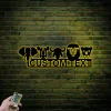 Safari Nursery Name Sign Led Lights, Nursery Metal Wall Art, Above Crib Decor, Boys Zoo Sign, Zoo Name Sign Wall Art, Baby Decor, Animal Nursery Sign