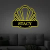 Sea Shell Metal Sign For Ocean Lovers With Led Lights, Front Door Sea Shell, Outdoor Metal Sign For House Decor, Family Sign For Front Door, Beach