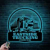 Custom Semi Truck Sign With Led Lights, Trucker Gift, Metal Truck Sign, Garage Sign, Gift For Dad Grandpa