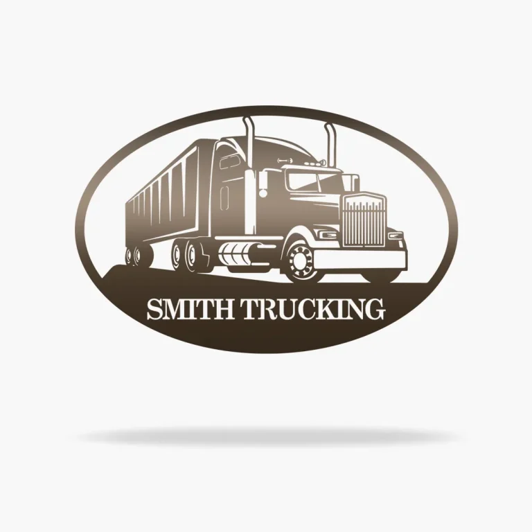 Truck Monogram, Cut Metal Sign