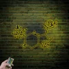 Serotonin Metal Wall Art Led Lights, Serotonin Molecule Decor, Serotonin Sign, Chemistry Gifts Happy Molecule Happiness Sign Biology Art Scientist