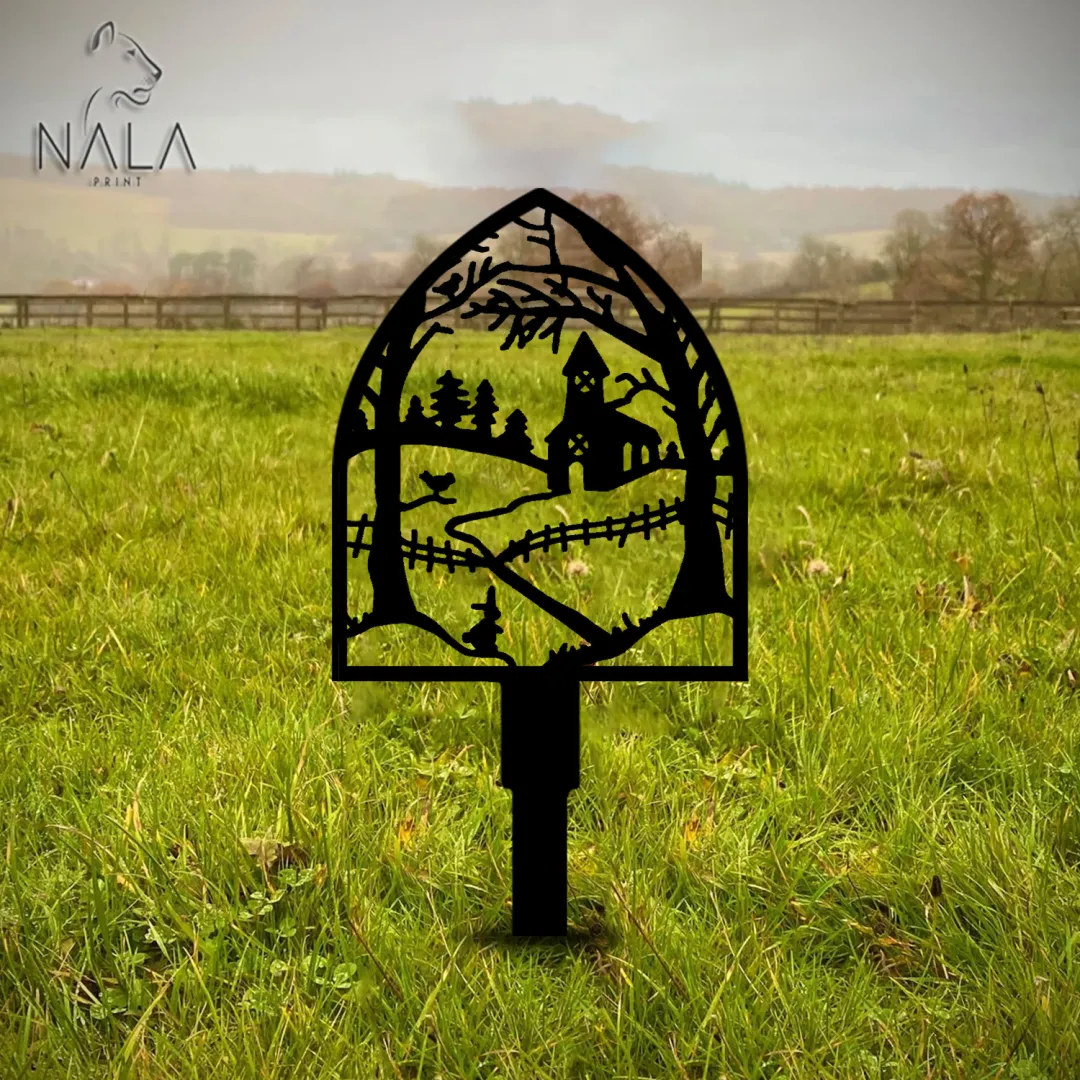 Shovelmetal19.2_8f913562-c337-4d79-9ced-564dff871d7e.webp Shovel Farmhouse Design Meal Garden Art, Outdoor Garden Decor, Metal Yard Sign Stake, Metal Garden Stake, Gift For Farmers