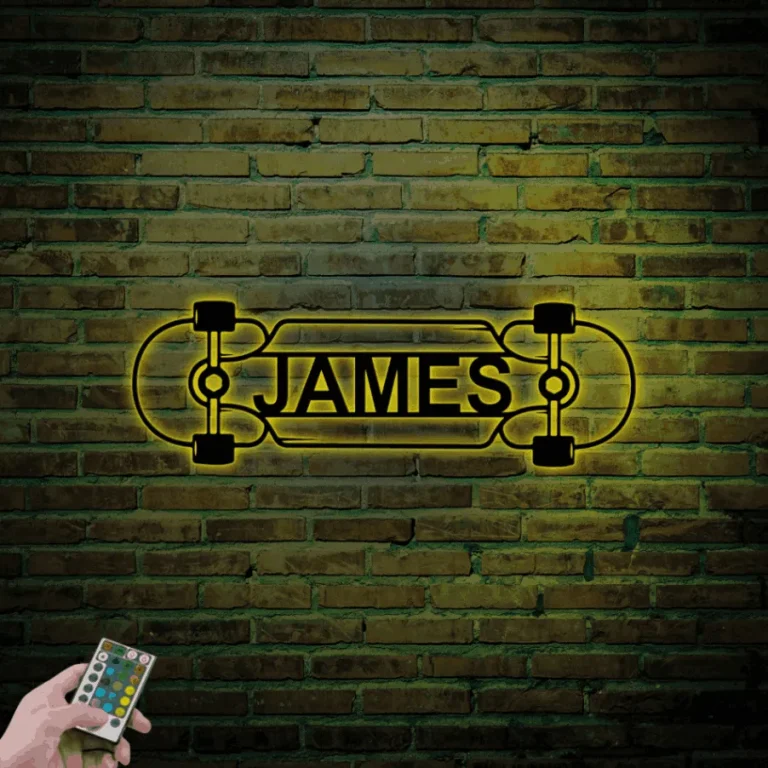 Skate Router Signs Skateboarding Metal Sign With Led Lights, Skateboarding Sign ...