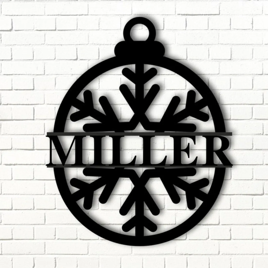 Snowflake_201.1.webp Customized Name Metal Wall Art, Christmas Balls Vintage Metal Sign - Snowflakes Outdoor Metal Wall Art Decor