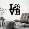 Soccer Love, Metal Wall Sign With Led Lights, Bedroom Decor, Bedroom Door Art, Christmas Gift, Hobbies Gift, Husband Gifts, Kids Birthday Gift