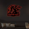 Soccer Name Sign With Led Lights, Nursery Decor, Personalized Metal Sign, Metal Name, Personalized Name Sign, Metal Name Sign, Kids Name Sign, Sports