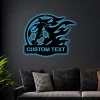 Soccer Name Sign With Led Lights, Nursery Decor, Personalized Metal Sign, Metal Name, Personalized Name Sign, Metal Name Sign, Kids Name Sign, Sports