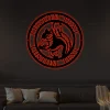 Squirrel Personalized Metal Sign With Led Lights, Cabin Decor, Camping Sign, Campground Sign, Camper Birthday Gift, Custom Squirrel Sign