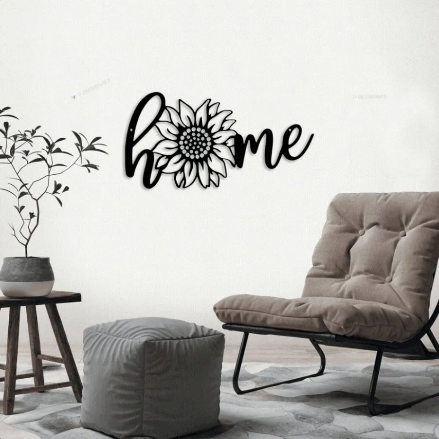 Sunflower Metal Sign With Led Lights, Sunflower Home Decor, Flower Metal Decor, Living Room Decor, Sunflower Metal Wall Art, Sunflower Gift