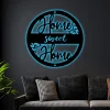 Led Lights, Sweet Home Steel Sign, Laser Cut Outdoor Welcome Sign Custom Garage Wall Hanging Decor Housewarming Gift Door Hanger