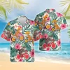 Funny Cat Cycling Hawaiian Shirts For Men Women, Tropical Fruits Bike Summer Beach Shirt, Aloha Shirts, Bicycle Lovers Button Down Short Sleeve Shirt