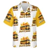 Shool Bus Hawaiian Shirt For Men Women, Maple Leaves Beach Shirts, Back To School Aloha Shirt, Bus Driver Gift Button Down Short Sleeve Hawaiian Shirt