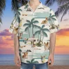 Corgi Beach Hawaiian Shirt For Men Women, Summer Vacation Tropical Beach Shirts, Dog Aloha Shirts, Dog Lovers Button Down Short Sleeve Hawaiian Shirt