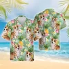 Pineapple Corgi Hawaiian Shirt For Men Women, Lovely Dog Summer Beach Shirts, Dog Aloha Shirts, Dog Lovers Button Down Short Sleeve Hawaiian Shirt