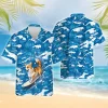 Surfing Corgi Hawaiian Shirt For Men Women, Beach Waves Tropical Summer Shirts, Dog Aloha Shirts, Dog Lovers Button Down Short Sleeve Hawaiian Shirt