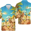 Funny Bananas Party On The Beach Hawaiian Shirt For Men Women, Tropical Fruit Mens Button Down Shirt, Summer Vacation Hawaiian Shirt