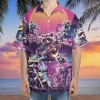 Dynamic Raccoon Hawaiian Shirt For Men Women, Colorful Raccoon Summer Beach Shirt, Raccoon Aloha Shirts, Raccoon Lovers Button Down Short Sleeve Shirt