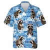 Cute Raccoon Hawaiian Shirt For Men Women, Tropical Pattern Summer Beach Shirt, Raccoon Aloha Shirts, Raccoon Lovers Button Down Short Sleeve Shirt