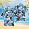 Cute Raccoon Hawaiian Shirt For Men Women, Tropical Pattern Summer Beach Shirt, Raccoon Aloha Shirts, Raccoon Lovers Button Down Short Sleeve Shirt