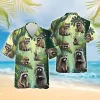 Raccoon Hawaiian Shirt For Men Women, Tropical Forest Summer Beach Shirts, 3d Raccoon Aloha Shirts, Raccoon Lovers Button Down Short Sleeve Shirts