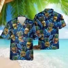 Pineapple Skull Tropical Pattern Hawaiian Shirts For Men Women, Tropical Beach Shirt, Casual Printed Beach Summer Shirt, Button Down Hawaiian Shirt