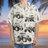 Vintage Tractor Hawaiian Shirt For Men Women, Agriculture Summer Beach Shirts, Farmhouse Aloha Shirts, Farmer Gift Button Down Short Sleeve Shirts