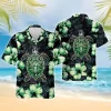 Polynesian Turtle Hawaiian Shirts For Men Women, Hibiscus Tropical Summer Shirts, Turtle Aloha Shirts, Turtle Lovers Button Down Short Sleeve Shirt