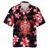 Native Turtle Hawaiian Shirts For Men Women, Tropical Flower Summer Shirts, Sea Turtle Aloha Shirts, Turtle Lovers Button Down Short Sleeve Shirts