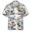Airplane Hawaiian Shirt For Men Women, Tropical Aircraft Summer Beach Shirt, Airplane Button Down Short Sleeve Hawaiian Shirt, Mens Casual Aloha Shirt
