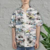 Airplane Hawaiian Shirt For Men Women, Tropical Aircraft Summer Beach Shirt, Airplane Button Down Short Sleeve Hawaiian Shirt, Mens Casual Aloha Shirt