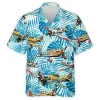 Tropical Aircraft Hawaiian Shirt For Men Women, Aircraft Summer Beach Shirt, Airplane Button Down Short Sleeve Shirts, Tropical Summer Aloha Shirts