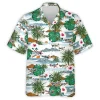 Tropical Aircraft Hawaiian Shirt For Men Women, Aircraft Summer Beach Shirt, Airplane Button Down Short Sleeve Shirts,tropical Summer Aloha Shirts