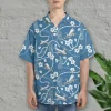 Airplane Hawaiian Shirt For Men Women, Aircraft Summer Beach Shirt, Airplane Button Down Short Sleeve Shirts, Tropical Hibiscus Summer Aloha Shirts
